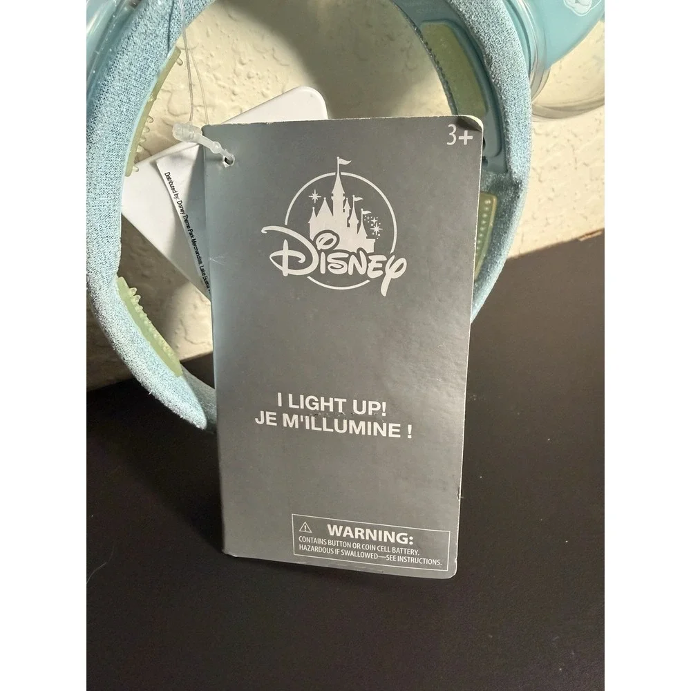 Disney Parks Light-Up Mickey Mouse Snow Globe Balloon Ear Headband NWT